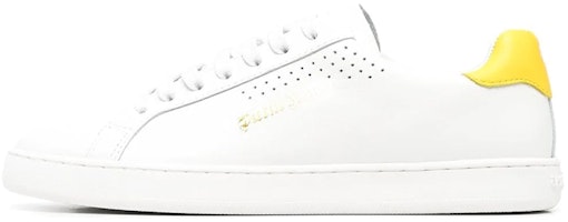 (Women) Palm Angels Tennis Low 'Embossed Logo White Yellow' PWIA035S21LEA0010118 (Women) Palm Angels Tennis Low 'Embossed Logo White Yellow' PWIA035S21LEA0010118