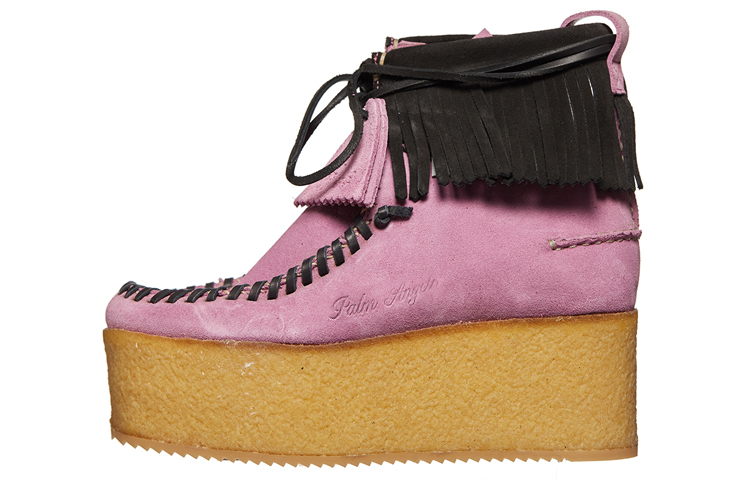 (Women) Palm Angels Wallabee Nubuck 'Pink Black Fringe' APWID004F20LEA0013610