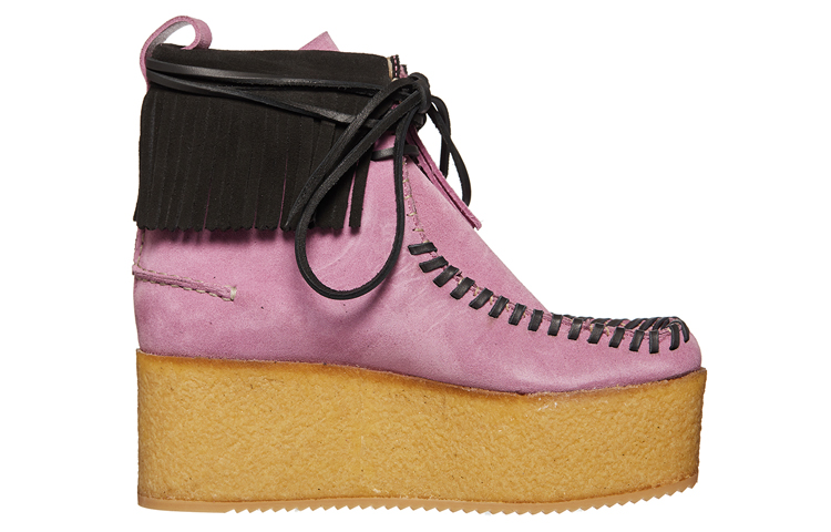 Order (W) Palm Angels Wallabee Nubuck 'Fringe Hitam Merah Muda' APWID004F20LEA0013610
