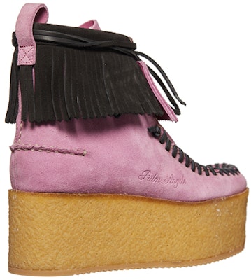 (Women) Palm Angels Wallabee Nubuck 'Pink Black Fringe' APWID004F20LEA0013610 Shop (Women) Palm Angels Wallabee Nubuck 'Pink Black Fringe' APWID004F20LEA0013610