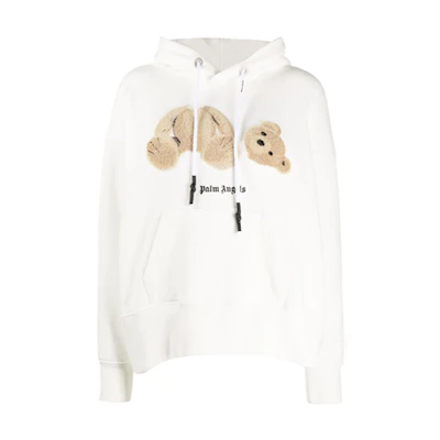 (Women) Palm Angels Women’s Decapitated Teddy Bear Hoodie White PWBB023F20FLE0030360