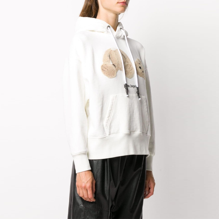 Lookbook (W) 팜 엔젤스 여성용 데캐피테이티드 테디 베어 후드 집업 화이트 PWBB023F20FLE0030360