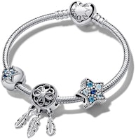 (Women) Pandora 925 Silver Dream Starry Sky Bracelet Set for Women - Minimalist Design. ZT2120 (Women) Pandora 925 Silver Dream Starry Sky Bracelet Set for Women - Minimalist Design. ZT2120