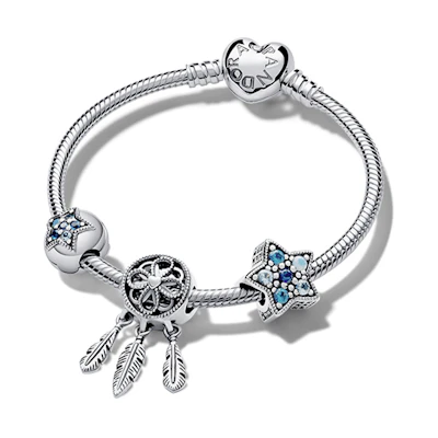 (Women) Pandora 925 Silver Dream Starry Sky Bracelet Set for Women - Minimalist Design. ZT2120