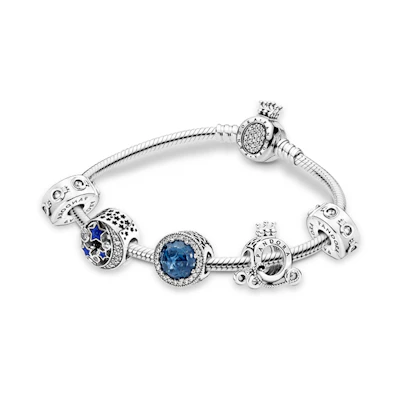 (Women) Pandora 925 Silver Galaxy Crown Bracelet Set for Women. ZT0979