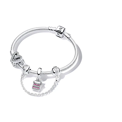 (Women) Pandora 925 Silver Love Bracelet Set Silver Accessory. ZT2263