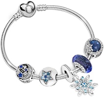 (Women) Pandora 925 Silver Shining Star Bracelet Set for Women - Multicolor. ZT1100 (Women) Pandora 925 Silver Shining Star Bracelet Set for Women - Multicolor. ZT1100