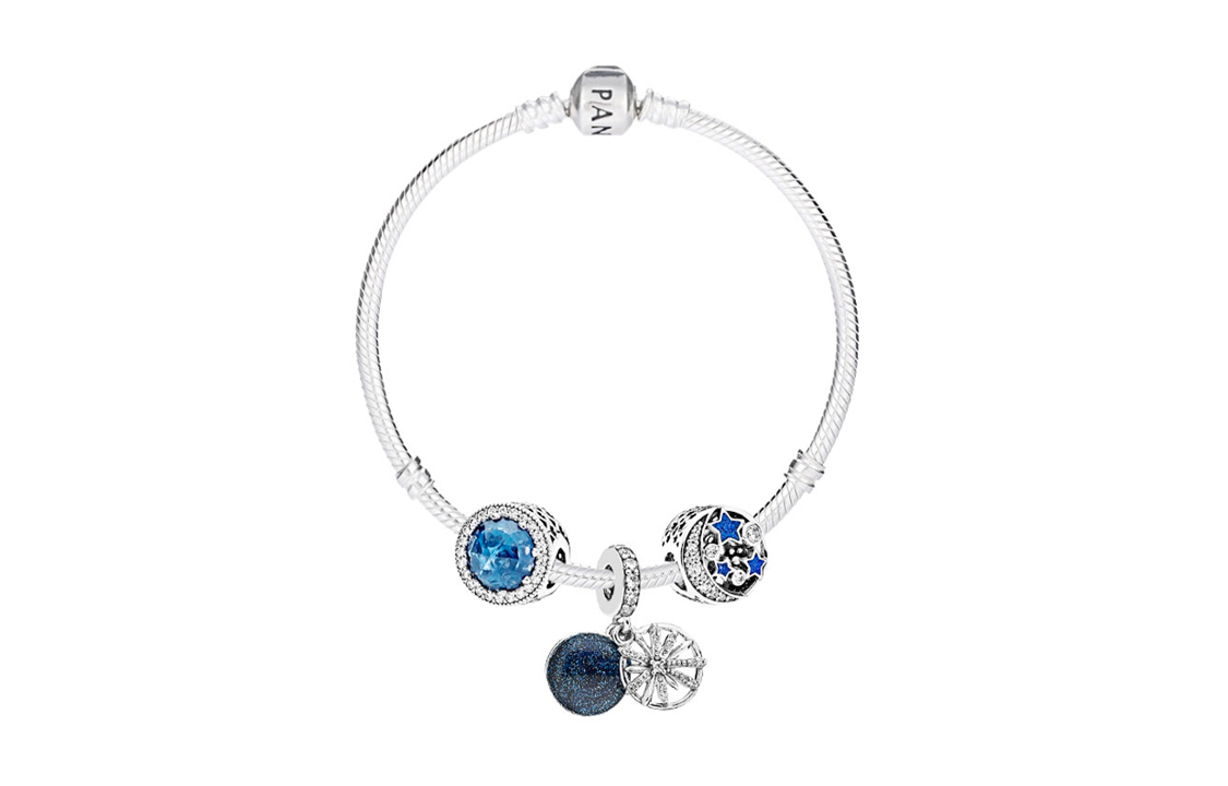 (Women) Pandora  Classic Blue Starry Sky Fashion Bracelet PDL0204