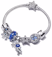 Order (W) Pandora Set Gelang Charm Perjalanan Bertabur Bintang ZT2097