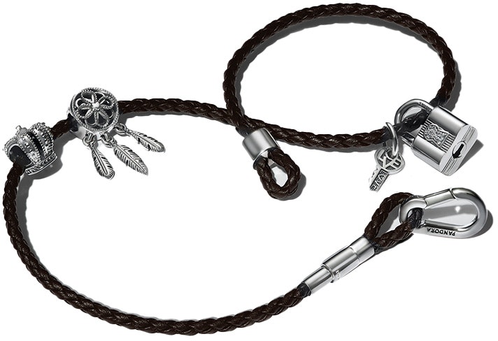 women-pandora-braided-design-bracelet-black-b802501