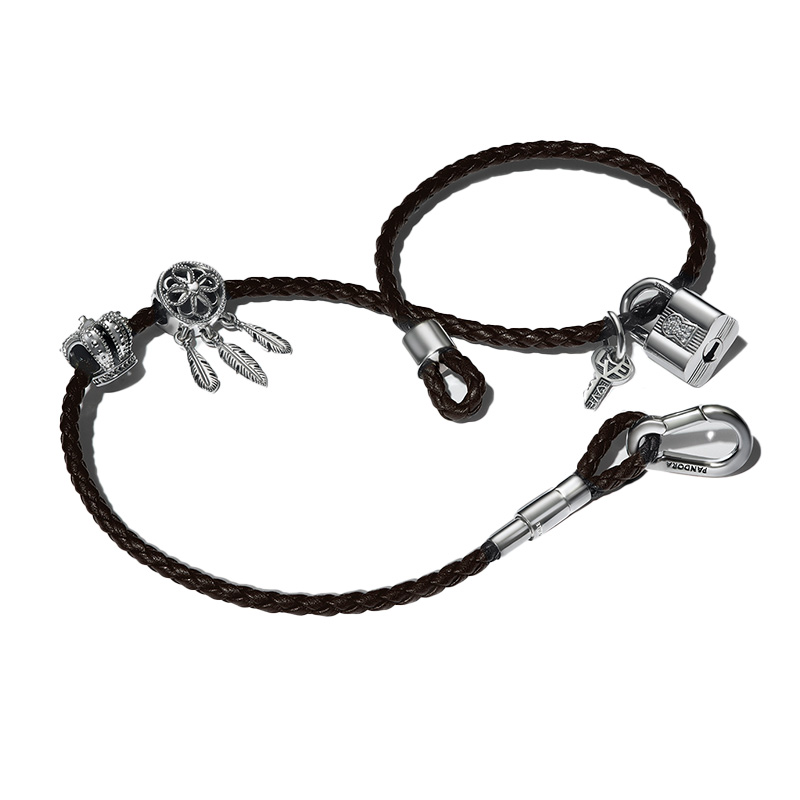 Order (W) 潘多拉編織設計手鍊 - 黑色 B802501