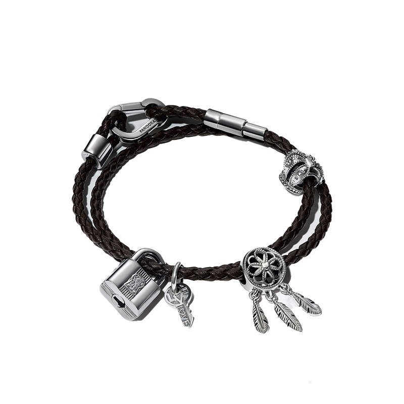 Lookbook (W) 潘多拉編織設計手鍊 - 黑色 B802501