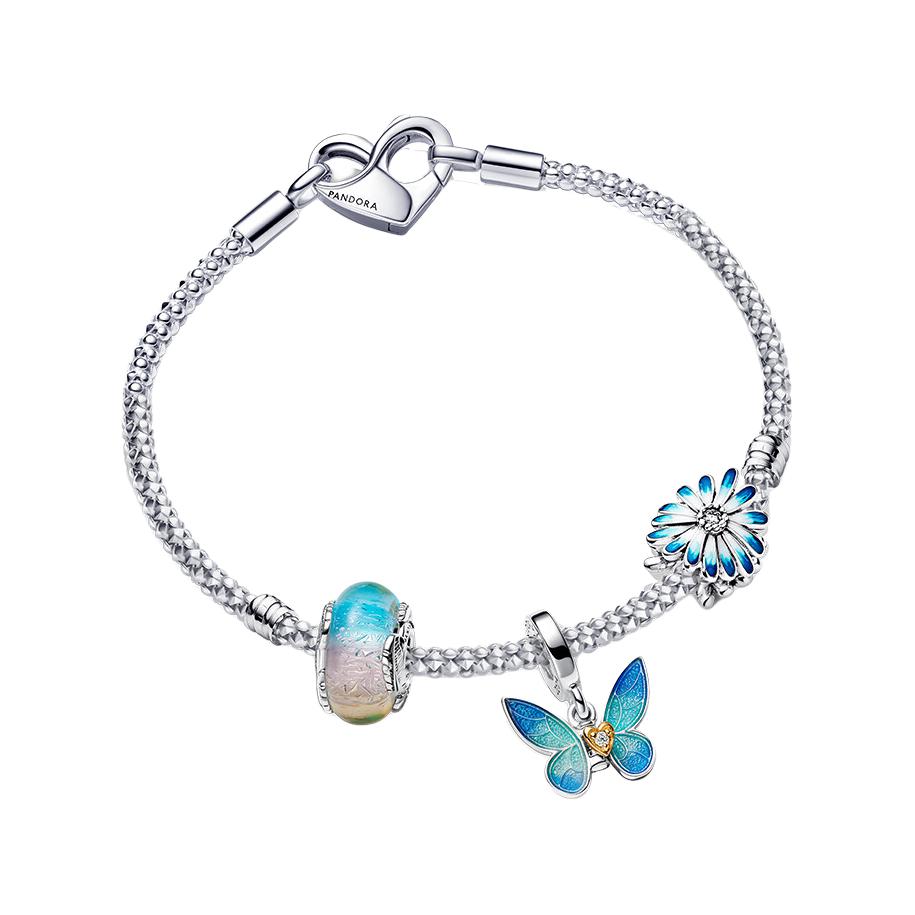 (Women) Pandora Butterfly Design  Blue Bracelet. ZT2959