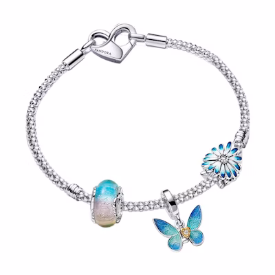 (Women) Pandora Butterfly Design Blue Bracelet. ZT2959