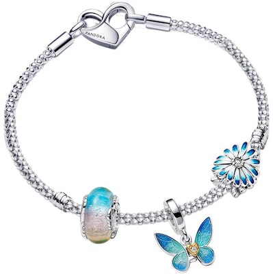 (W) 판도라 나비 디자인 블루 팔찌. ZT2959 Order (W) 판도라 나비 디자인 블루 팔찌. ZT2959