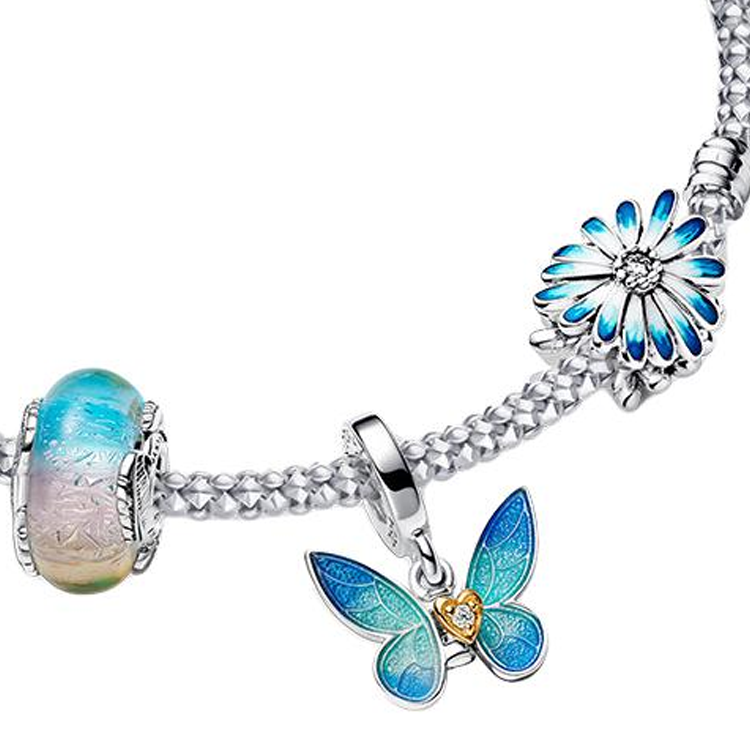 Lookbook (W) 판도라 나비 디자인 블루 팔찌. ZT2959