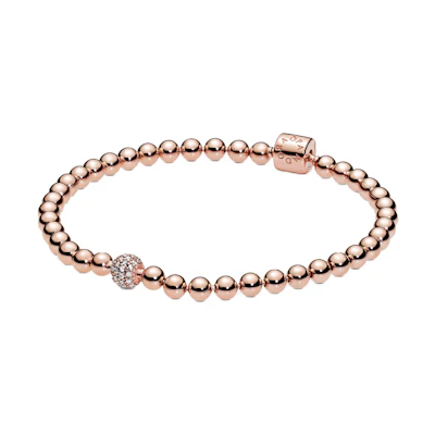 (Women) Pandora Charm Bracelet 14k Rose Gold for Women. 588342CZ