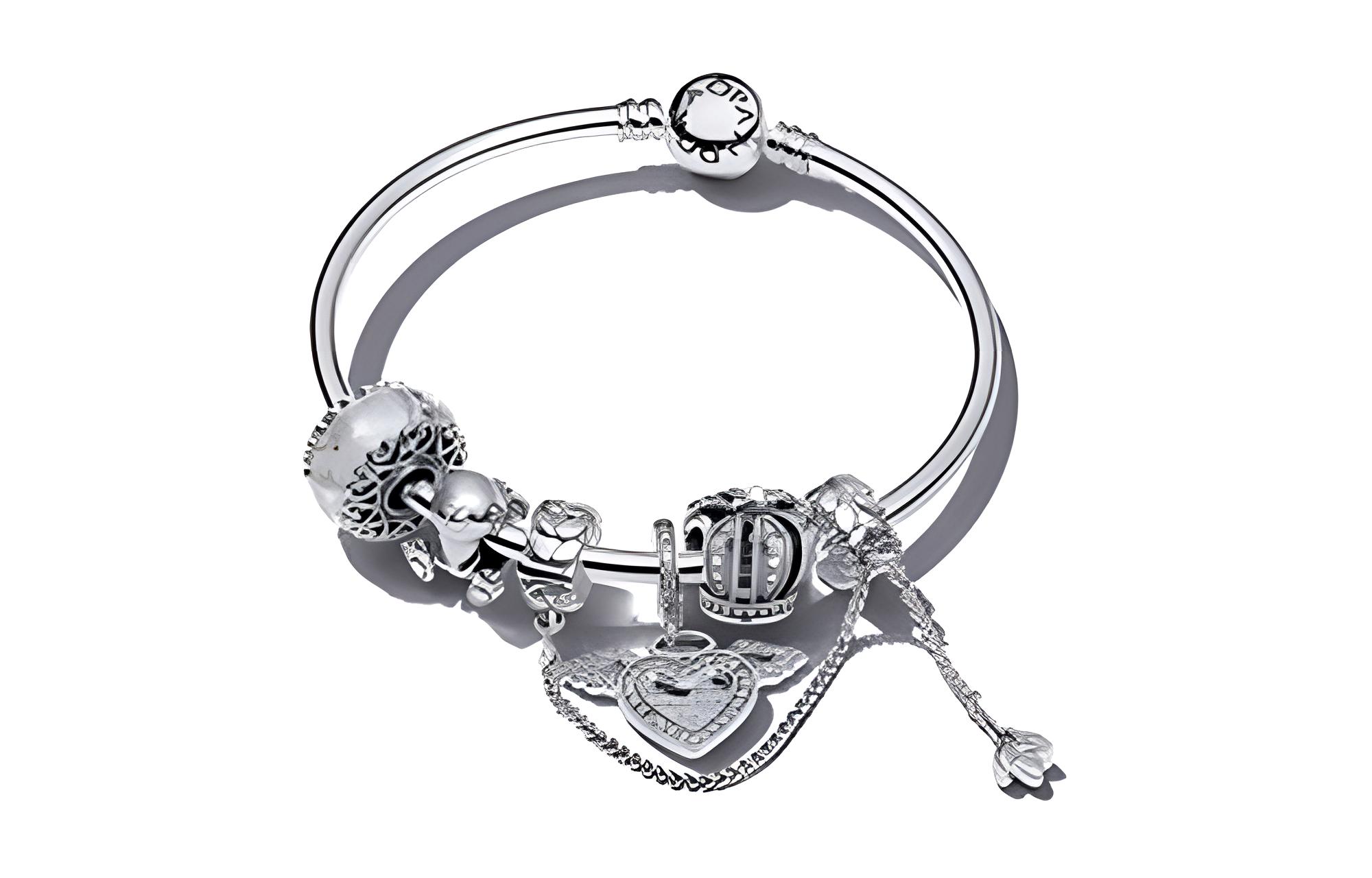 (Women) Pandora Cute Pet Angel Bracelet Set  Silver. ZT2030-2