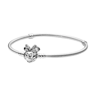 (Women) Pandora Disney Collection Shiny Minnie Portrait Bracelet Silver 597770CZ