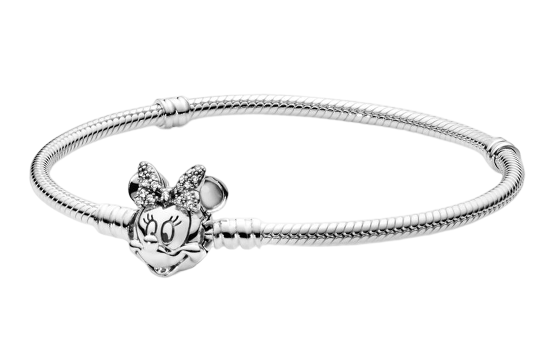 Order (W) Pandora Disney Koleksi Gelang Potret Minnie Bersinar Perak. 597770CZ