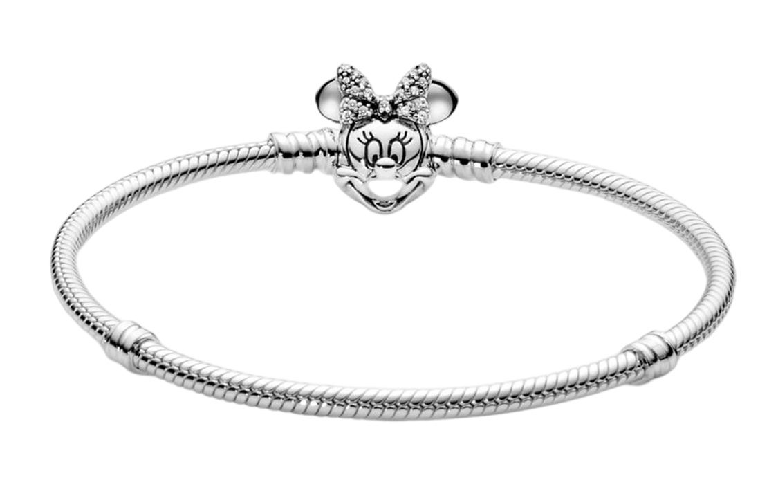 Lookbook (W) Pandora Disney Koleksi Gelang Potret Minnie Bersinar Perak. 597770CZ