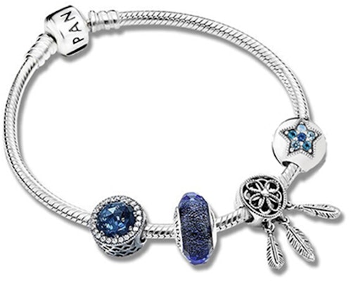 (W) Gelang Perak 925 Wanita Pandora Dreamcatcher Bintang Berkilau. SL-2 Shop (W) Gelang Perak 925 Wanita Pandora Dreamcatcher Bintang Berkilau. SL-2