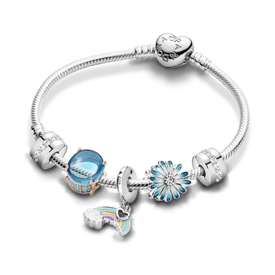 (Women) Pandora Garden Series Lucky Rainbow Bracelet Set Women’s#. ZT1234