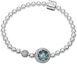 Lookbook (W) Gelang Wanita Pandora Glacier Blue Shining Star Bead 925 Perak - Perak. ZT-0018