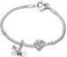 Buy (W) パンドラ ハートデザイン ブレスレット キュービックジルコニア 925銀 レディース - シルバー. ZT2861