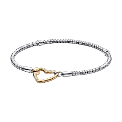 (Women) Pandora Heart Minimalist 925 Silver Bracelet for Women. 569539C00