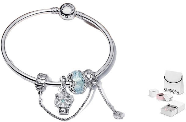 (W) パンドラ アイスブルー 925 シルバー ブレスレットセット 女性用 - エレガント&レトロ。 ZT2571 Order (W) パンドラ アイスブルー 925 シルバー ブレスレットセット 女性用 - エレガント&レトロ。 ZT2571