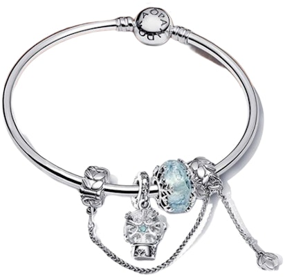 (W) パンドラ アイスブルー 925 シルバー ブレスレットセット 女性用 - エレガント&レトロ。 ZT2571 Lookbook (W) パンドラ アイスブルー 925 シルバー ブレスレットセット 女性用 - エレガント&レトロ。 ZT2571