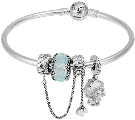 (W) パンドラ アイスブルー 925 シルバー ブレスレットセット 女性用 - エレガント&レトロ。 ZT2571 Shop (W) パンドラ アイスブルー 925 シルバー ブレスレットセット 女性用 - エレガント&レトロ。 ZT2571