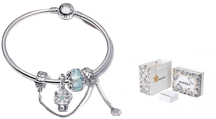 (W) パンドラ アイスブルー 925 シルバー ブレスレットセット 女性用 - エレガント&レトロ。 ZT2571 Sizing (W) パンドラ アイスブルー 925 シルバー ブレスレットセット 女性用 - エレガント&レトロ。 ZT2571
