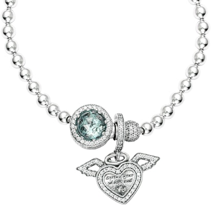 (W) Gelang Perak Pandora 925 Wanita, Set Ais Biru dengan Sayap. ZT2352 Lookbook (W) Gelang Perak Pandora 925 Wanita, Set Ais Biru dengan Sayap. ZT2352