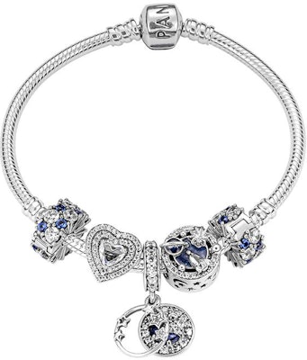 (W) Gelang Pandora Icy Blue Shimmering Heart Angel Wing 925 Perak. ZT-0343 Buy (W) Gelang Pandora Icy Blue Shimmering Heart Angel Wing 925 Perak. ZT-0343