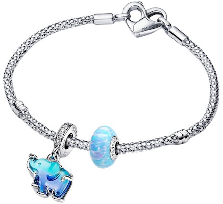 (W) 潘多拉標誌925純銀手鍊 - 藍色 ZT2995 Order (W) 潘多拉標誌925純銀手鍊 - 藍色 ZT2995
