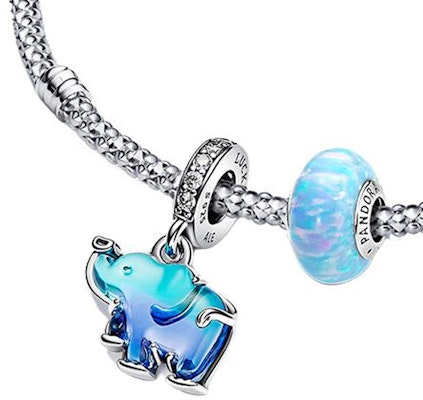 (W) 潘多拉標誌925純銀手鍊 - 藍色 ZT2995 Lookbook (W) 潘多拉標誌925純銀手鍊 - 藍色 ZT2995