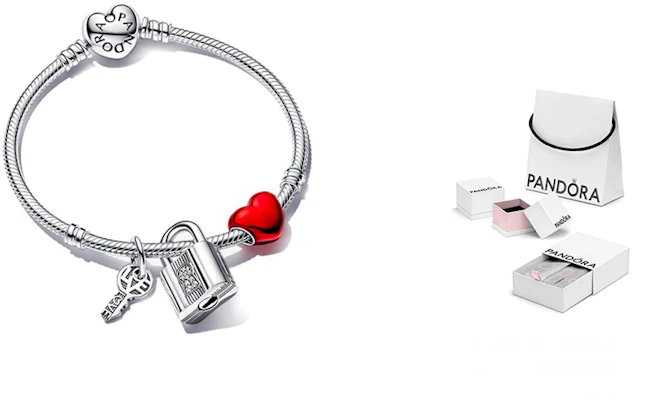 (Women) Pandora Love Lock Bracelet Set 925 Silver for Women. ZT2613 Buy (Women) Pandora Love Lock Bracelet Set 925 Silver for Women. ZT2613