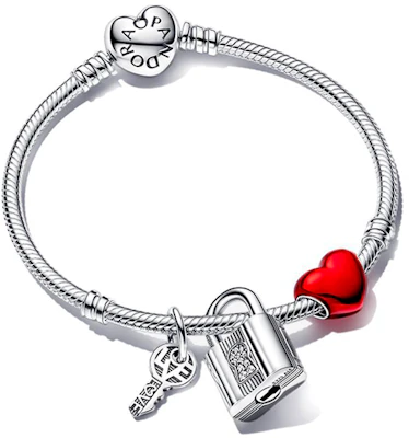 (Women) Pandora Love Lock Bracelet Set 925 Silver for Women. ZT2613 Order (Women) Pandora Love Lock Bracelet Set 925 Silver for Women. ZT2613