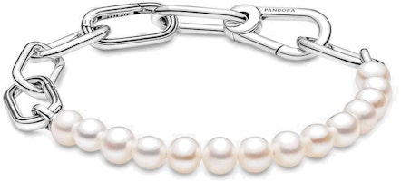 (Women) Pandora ME Mixed Style Bracelet Silver/White with Freshwater Pearls. 599694C01 (Women) Pandora ME Mixed Style Bracelet Silver/White with Freshwater Pearls. 599694C01
