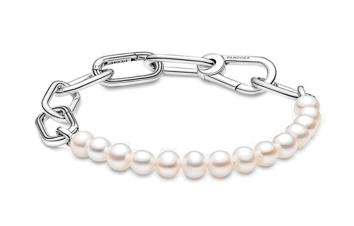 Order (W) Gelang Pandora ME Gaya Campur Perak/Putih dengan Mutiara Air Tawar. 599694C01