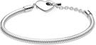 Lookbook (W) Gelang Perak Pandora Moments Rantai Ular Loket Hati 925 untuk Wanita - Perak. 599285C00