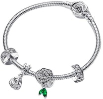 (Women) Pandora Patterned Design 925 Silver Bracelet for Women - Silver ZT2964 (Women) Pandora Patterned Design 925 Silver Bracelet for Women - Silver ZT2964