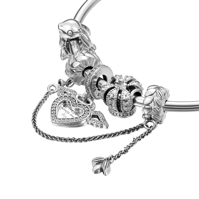 Shop (W) 판도라 펫 앤젤 여성 925 스털링 실버 팔찌 - 실버. ZT-0002