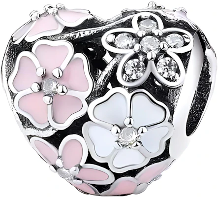(Women) Pandora Pink Cherry Blossom Enamel Zircon 925 Silver Accessories. 791825ENMX Buy (Women) Pandora Pink Cherry Blossom Enamel Zircon 925 Silver Accessories. 791825ENMX