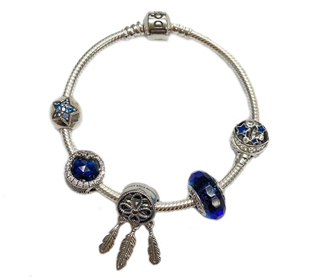 (W) Gelang Pesona Perak 925 Pandora Retro Langit Malam Berkilau untuk Wanita SL-7 Order (W) Gelang Pesona Perak 925 Pandora Retro Langit Malam Berkilau untuk Wanita SL-7