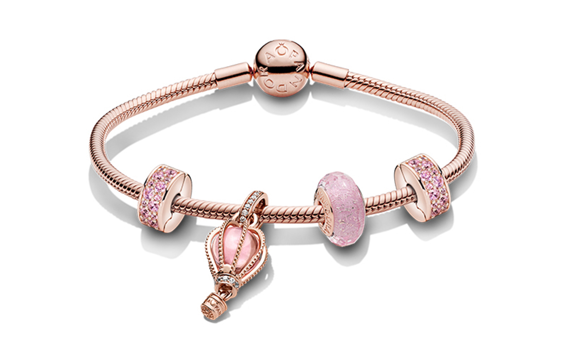 (Women) Pandora Romantic Balloon Set 925 Silver Bracelet for Women. ZT1360