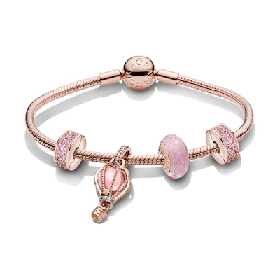 (Women) Pandora Romantic Balloon Set 925 Silver Bracelet for Women. ZT1360