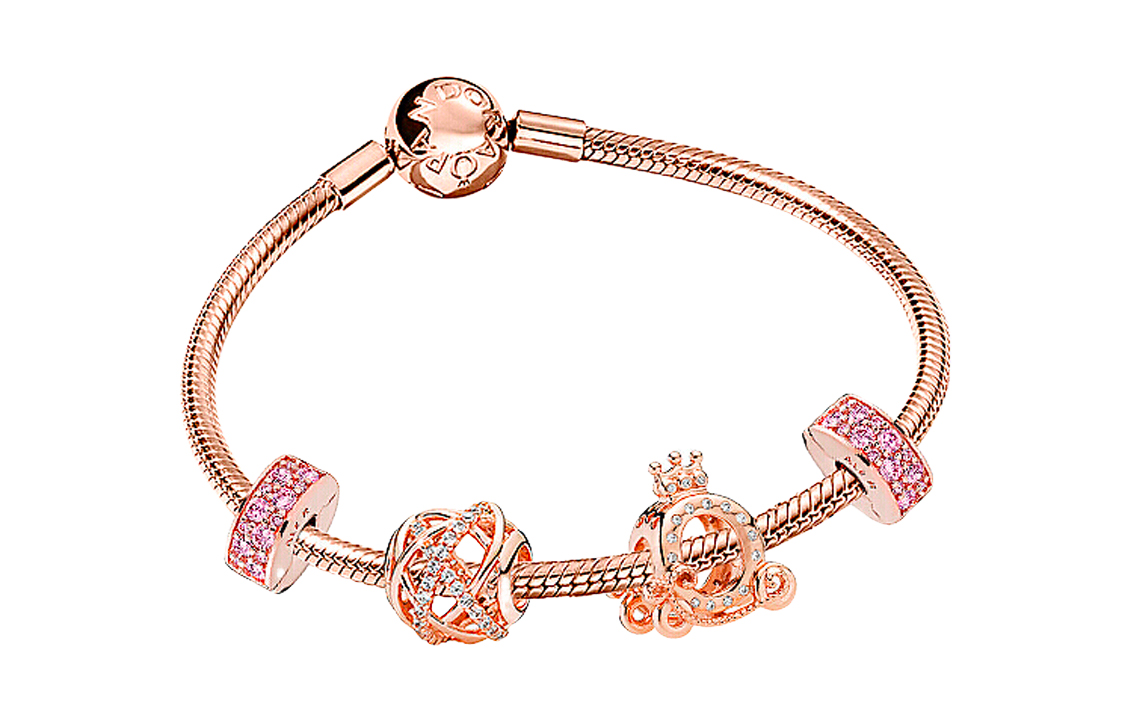 (Women) Pandora Rose Gold Galaxy Love Bracelet for Women B801392